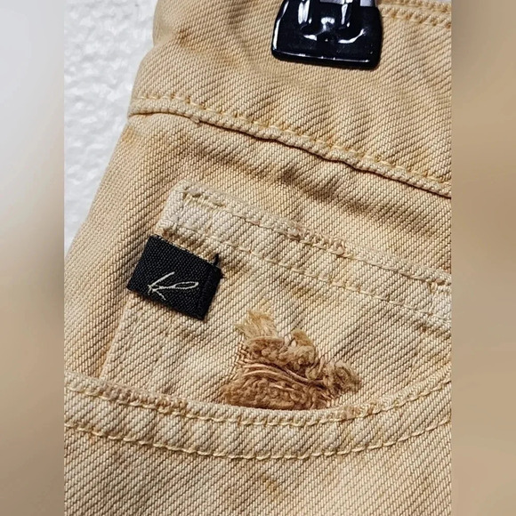 Kancan Washed High-Rise Distressed Shorts Sz Small Festival Beach Summer Boho - Picture 6 of 10